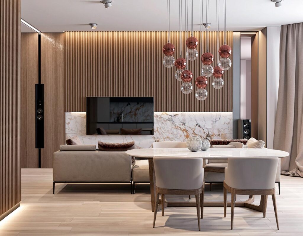 Inspirat din arta Greciei și a Romei antice, stilul neoclasic se completează cu elemente de decor și tehnologii moderne. Acesta exclude pompozitatea, excesul de decor și poate fi încadrat atât în spații mari, cât și în cele mici.